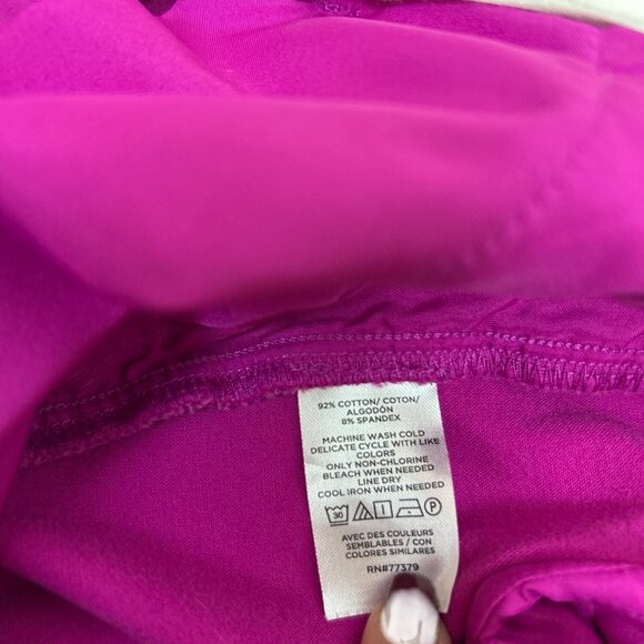 Ann Taylor Women's 6P Eva Cropped Pants Trousers Pink Slim Fit Chic Faux Pockets - Picture 8 of 11